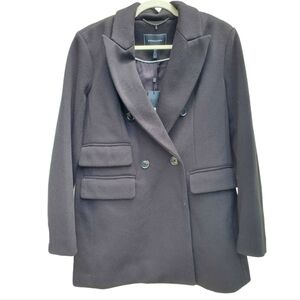 BCBGMaxazria Double-Breasted Coat Jacket Women’s Size Small Black NWT